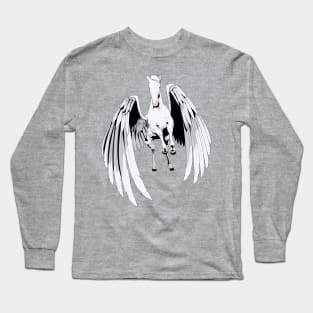 White Pegasus Flying Horse Long Sleeve T-Shirt